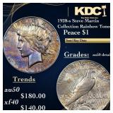1928-s Peace Dollar Steve Martin Collection Rainbo