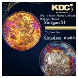 1921-p Morgan Dollar Steve Martin Collection Rainb
