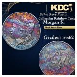 1897-s Morgan Dollar Steve Martin Collection Rainb