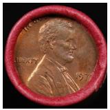 BU Shotgun Lincoln 1c roll, 1977-p 50 pcs Bank Wra