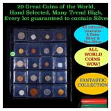 20 Great Coins of the World, hand selected, many t