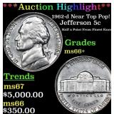 ***Auction Highlight*** 1962-d Jefferson Nickel Ne
