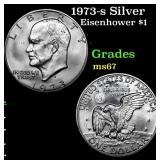 1973-s Silver Eisenhower Dollar $1 Grades GEM++ Un