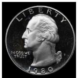 1980-s Proof Washington Quarter 25c Grades GEM++ P