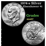 1974-s Silver Eisenhower Dollar $1 Grades GEM++ Un