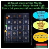 20 Great Coins of the World, hand selected, many t