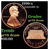 1996-s Proof Lincoln Cent 1c Grades GEM++ Proof De
