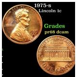 1975-s Proof Lincoln Cent 1c Grades GEM++ Proof De