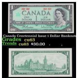 1967 Canada Cenetennial Issue 1 Dollar Banknote P#