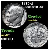 1975-d Roosevelt Dime 10c Grades GEM++ Unc