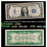 1934 "Funnyback" $1 Blue Seal Silver Certificate G