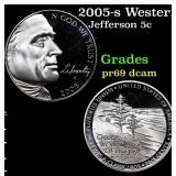 2005-s Western Waters Proof Jefferson Nickel 5c Gr