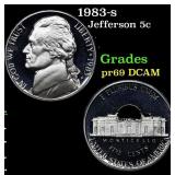 1983-s Proof Jefferson Nickel 5c Grades GEM++ Proo