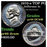 1970-s Proof Jefferson Nickel TOP POP! 5c Graded p