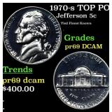 1970-s Proof Jefferson Nickel TOP POP! 5c Graded p