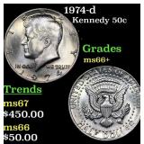 1974-d Kennedy Half Dollar 50c Grades GEM++ Unc
