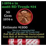 BU Shotgun Lincoln 1c roll, 1974-s 50 pcs Dunbar W