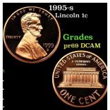 1995-s Proof Lincoln Cent 1c Grades GEM++ Proof De