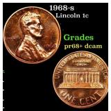1968-s Proof Lincoln Cent 1c Grades GEM++ Proof De