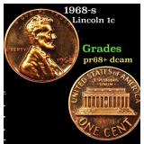 1968-s Proof Lincoln Cent 1c Grades GEM++ Proof De