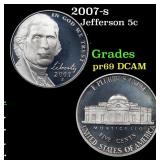 2007-s Proof Jefferson Nickel 5c Grades GEM++ Proo