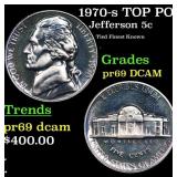 1970-s Proof Jefferson Nickel TOP POP! 5c Graded p
