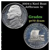 2004-s Keel Boat Proof Jefferson Nickel 5c Grades