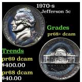 1970-s Proof Jefferson Nickel 5c Grades GEM++ Proo