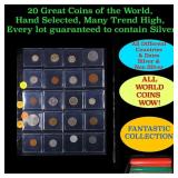 20 Great Coins of the World, hand selected, many t