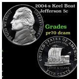 2004-s Keel Boat Proof Jefferson Nickel 5c Grades