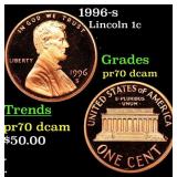 1996-s Proof Lincoln Cent 1c Grades GEM++ Proof De