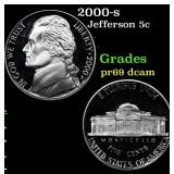 2000-s Proof Jefferson Nickel 5c Grades GEM++ Proo