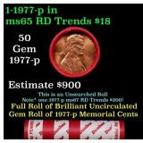 BU Shotgun Lincoln 1c roll, 1977-p 50 pcs Dunbar W