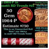 BU Shotgun Lincoln 1c roll, 1964-p 50 pcs Dunbar W