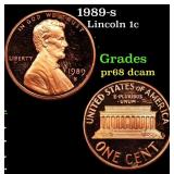 1989-s Proof Lincoln Cent 1c Grades GEM++ Proof De