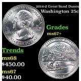 2014-d Great Sand Dunes Washington Quarter 25c Gra