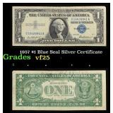 1957 $1 Blue Seal Silver Certificate Grades vf+