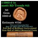 BU Shotgun Lincoln 1c roll, 1960-d 50 pcs Bank Wra