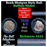Buffalo Nickel Shotgun Roll in Old Bank Style 