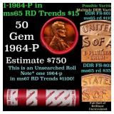 BU Shotgun Lincoln 1c roll, 1964-p 50 pcs Dunbar W