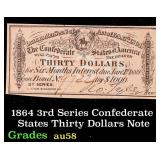 1864 3rd Series Confederate States Thirty Dollars