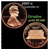 1997-s Proof Lincoln Cent 1c Grades GEM++ Proof De