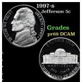 1997-s Proof Jefferson Nickel 5c Grades GEM++ Proo