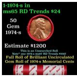 BU Shotgun Lincoln 1c roll, 1974-s 50 pcs Dunbar W