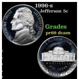 1996-s Proof Jefferson Nickel 5c Grades GEM++ Proo