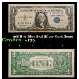 1957B $1 Blue Seal Silver Certificate Grades vf++