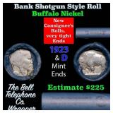 Buffalo Nickel Shotgun Roll in Old Bank Style 