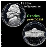 1983-s Proof Jefferson Nickel 5c Grades GEM++ Proo
