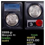 PCGS 1888-p Morgan Dollar 1 Graded ms64 By PCGS