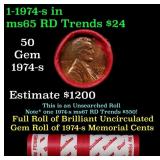 BU Shotgun Lincoln 1c roll, 1974-s 50 pcs Dunbar W